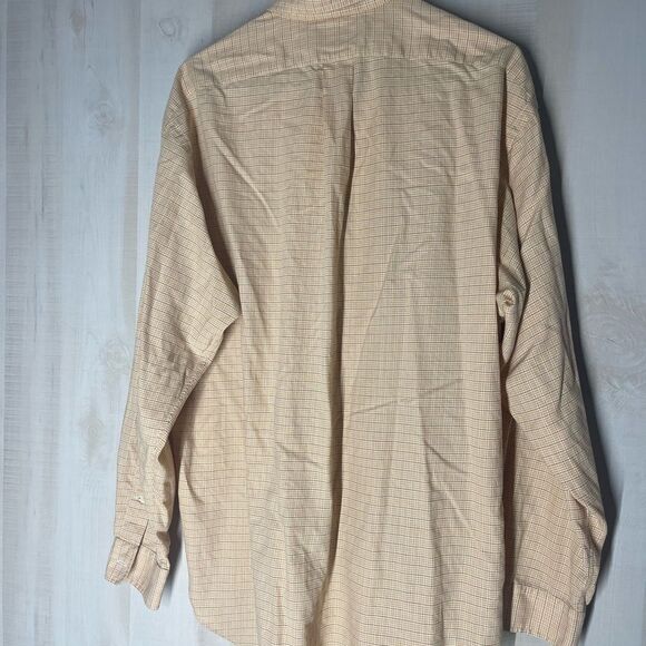 Ralph Lauren Tilden shirt yellow grey and white check button front,‎ size Large - Picture 7 of 10